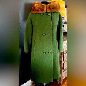 Vintage 1960s green coat